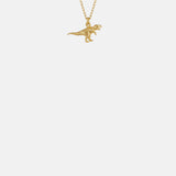 Alex Monroe Teeny Tiny T-Rex Necklace 18ct Solid Gold.