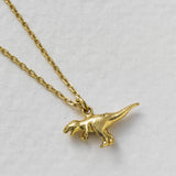 Teeny Tiny T-Rex Necklace 18ct Solid Gold