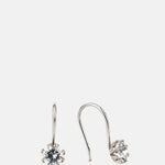 Alex Monroe White Topaz Bud Hook Earrings Silver.