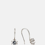 Alex Monroe White Topaz Bud Hook Earrings Silver.