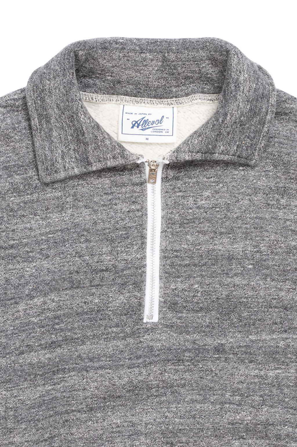 Loopwheel Quarter Zip Sweatshirt Dark Grey