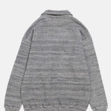 Loopwheel Quarter Zip Sweatshirt Dark Grey
