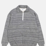 Allevol Loopwheel Quarter Zip Sweatshirt Dark Grey.