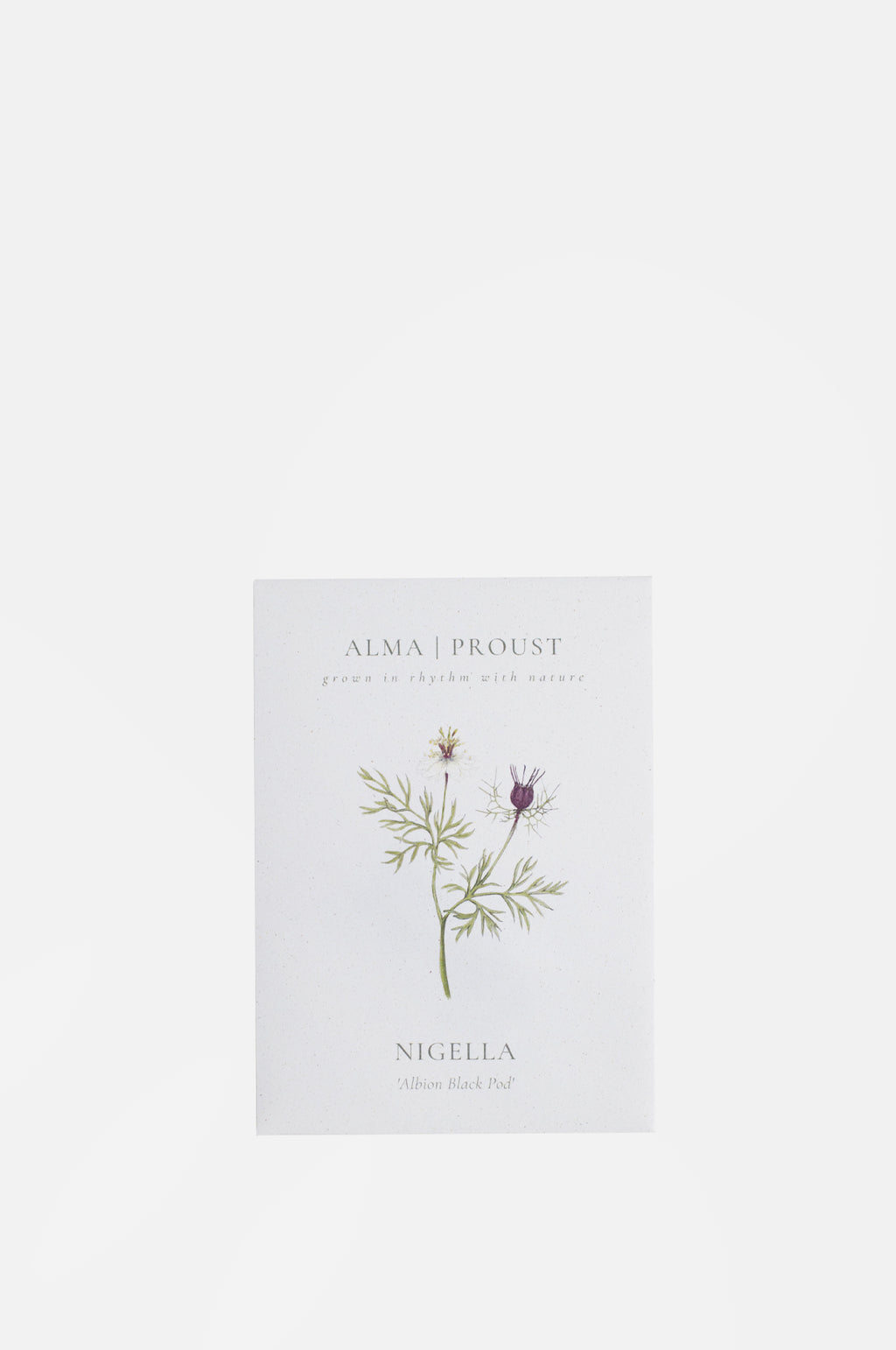 Alma Proust Nigella Albion Black Pod. 