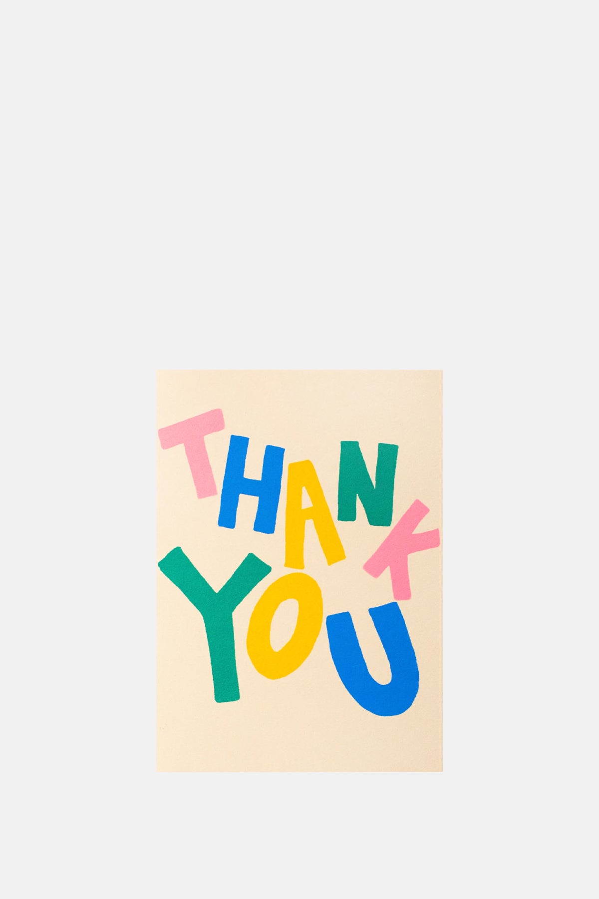 Alphabet Studios Thank You crooked Card.