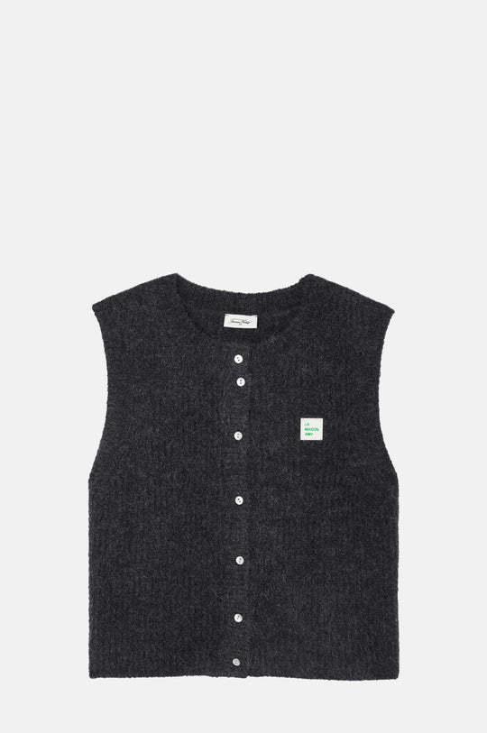 East Knit Vest Charcoal Melange
