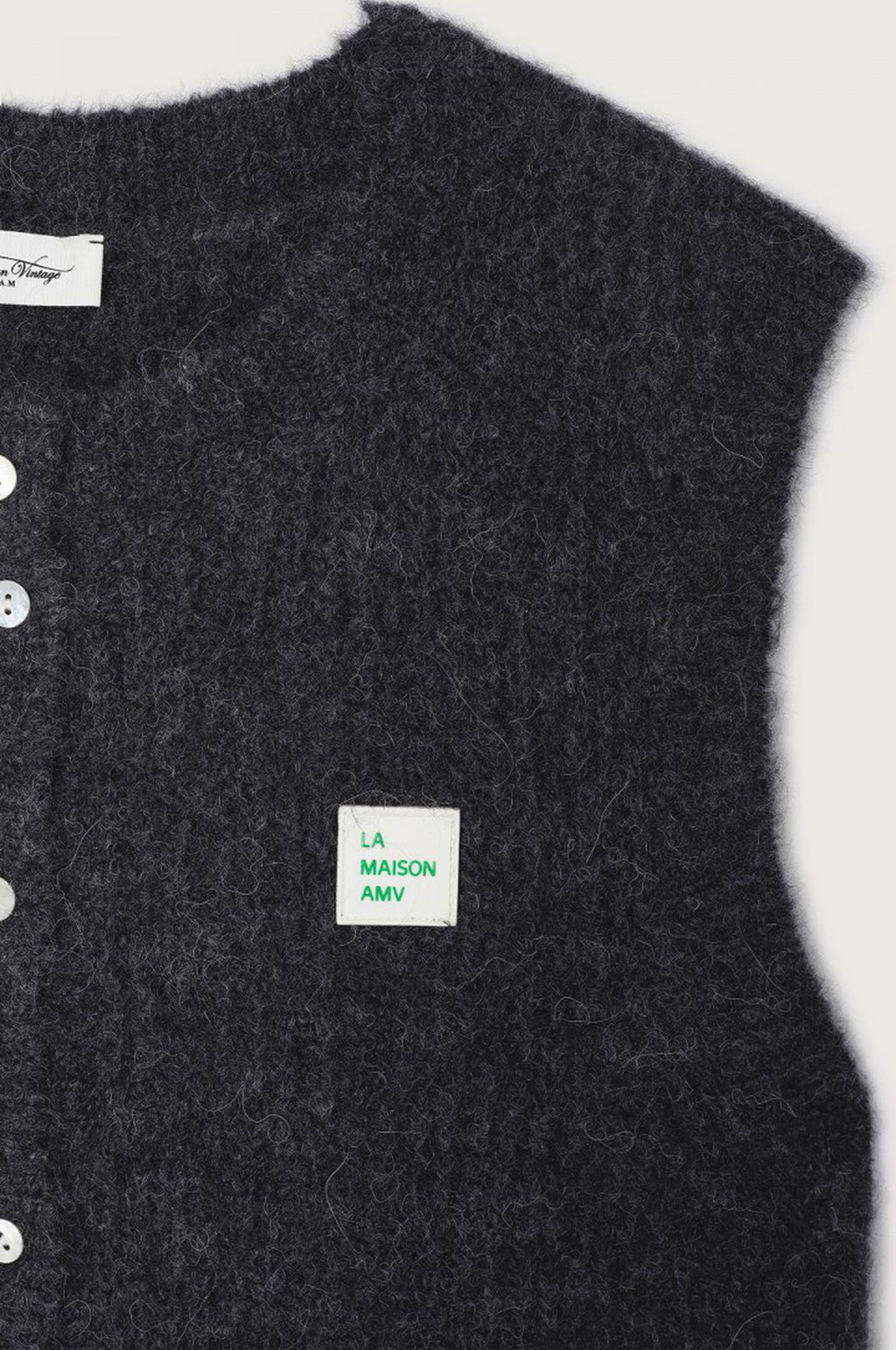 East Knit Vest Charcoal Melange