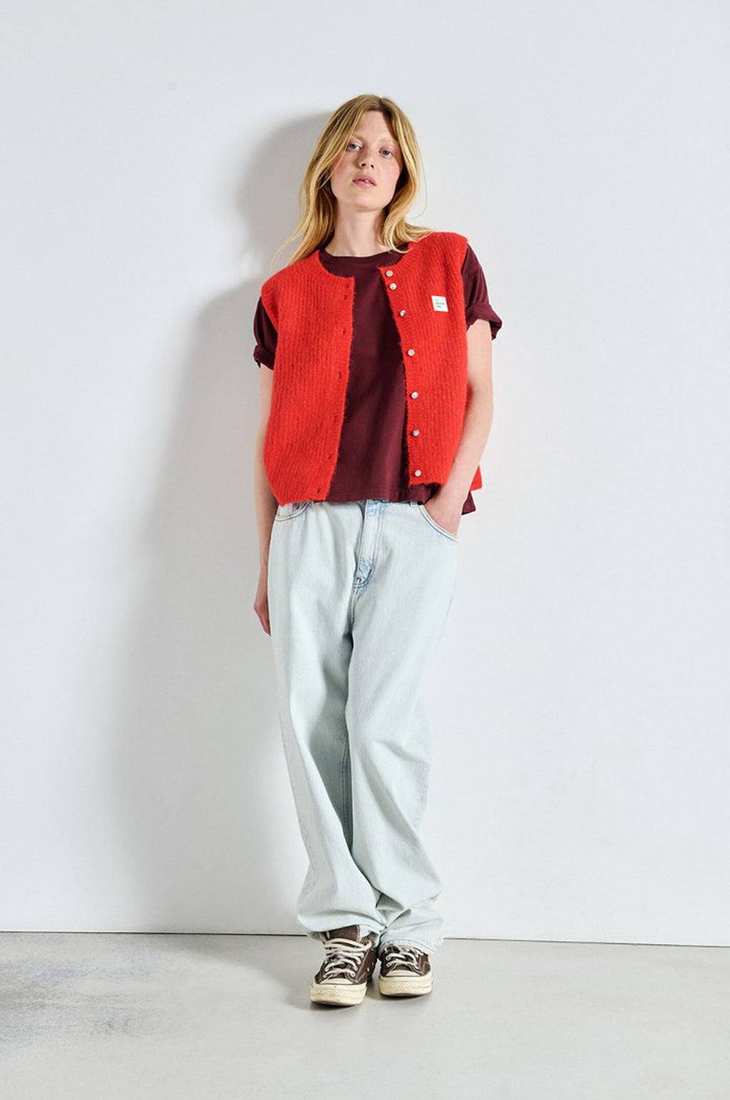 East Knit Vest Piment Chine