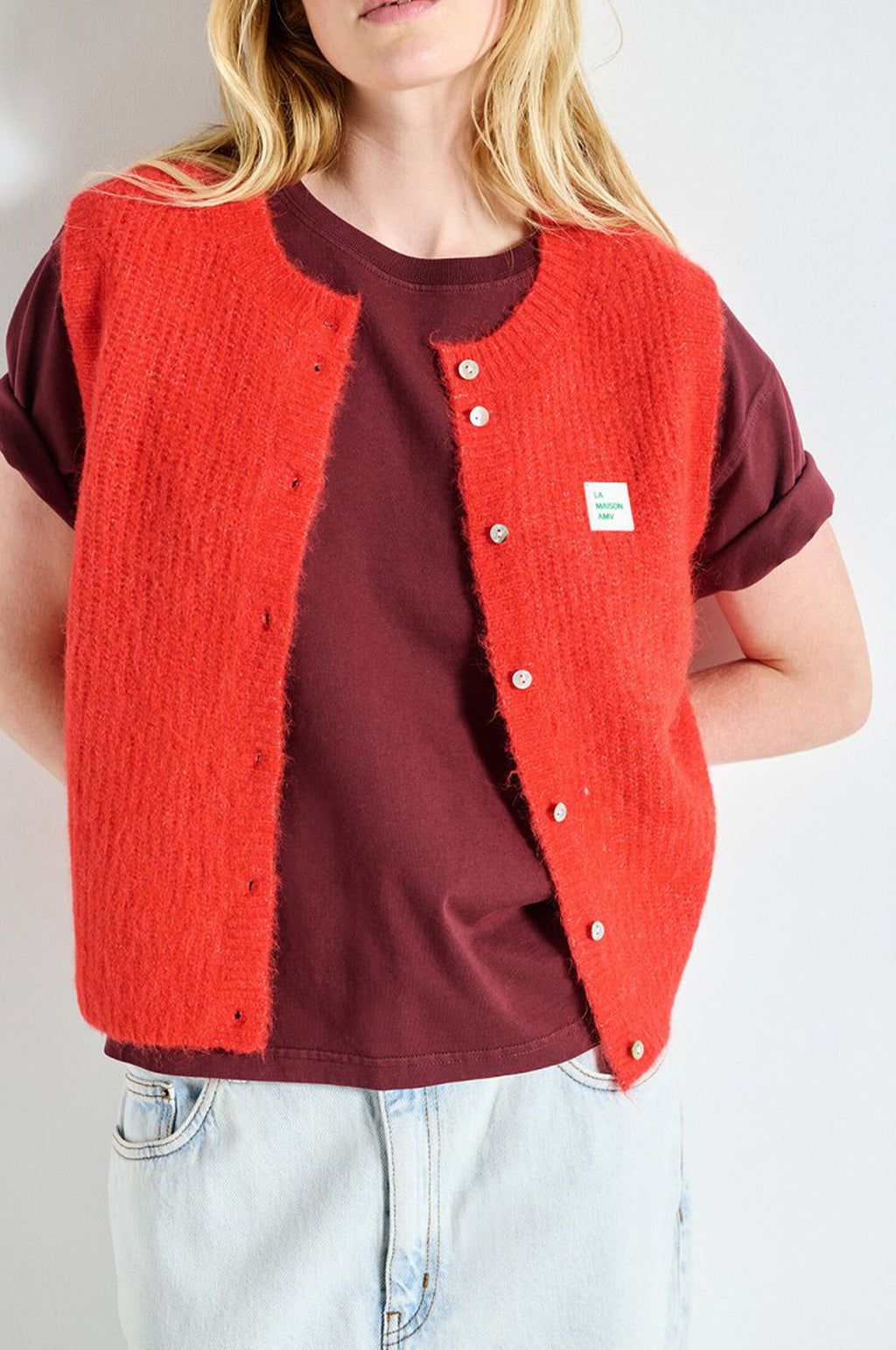 East Knit Vest Piment Chine