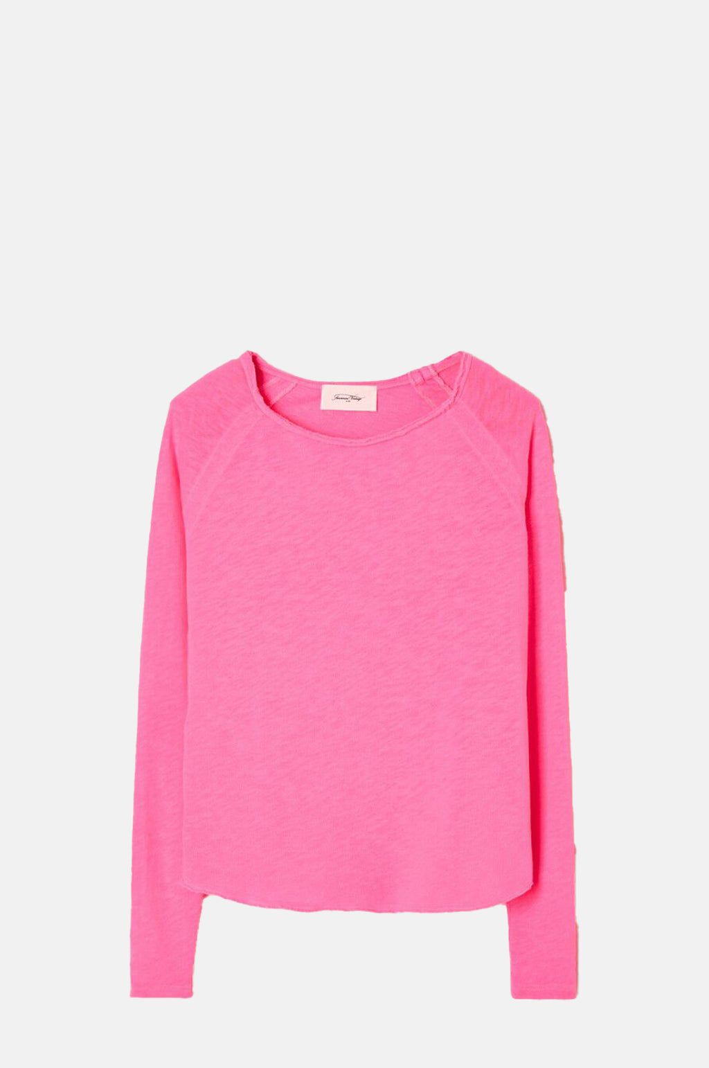 American Vintage Sonoma Boat Neck Tee Pink Acid Fluo.