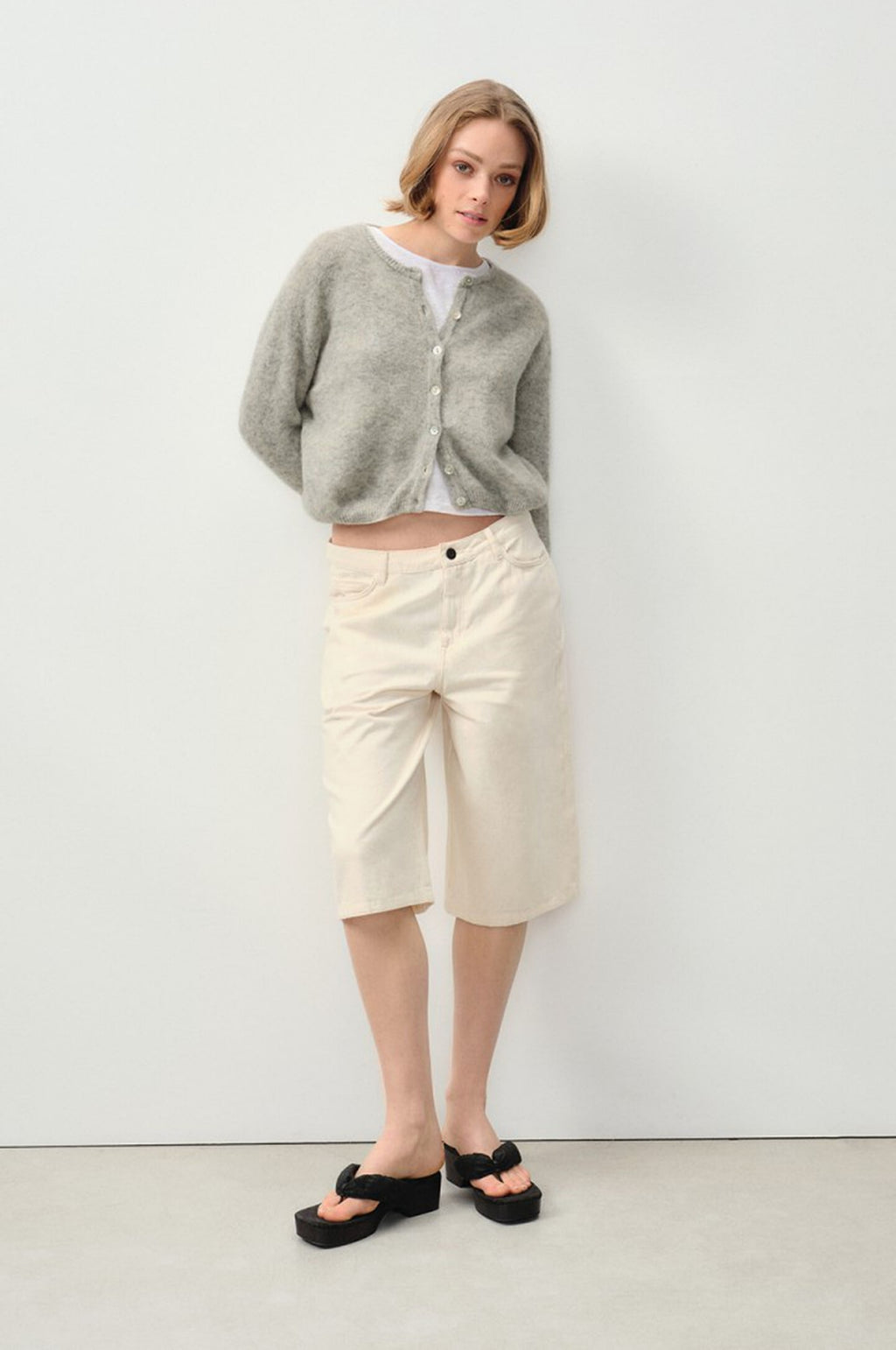 Vitow Cardigan Gris Clair Chine