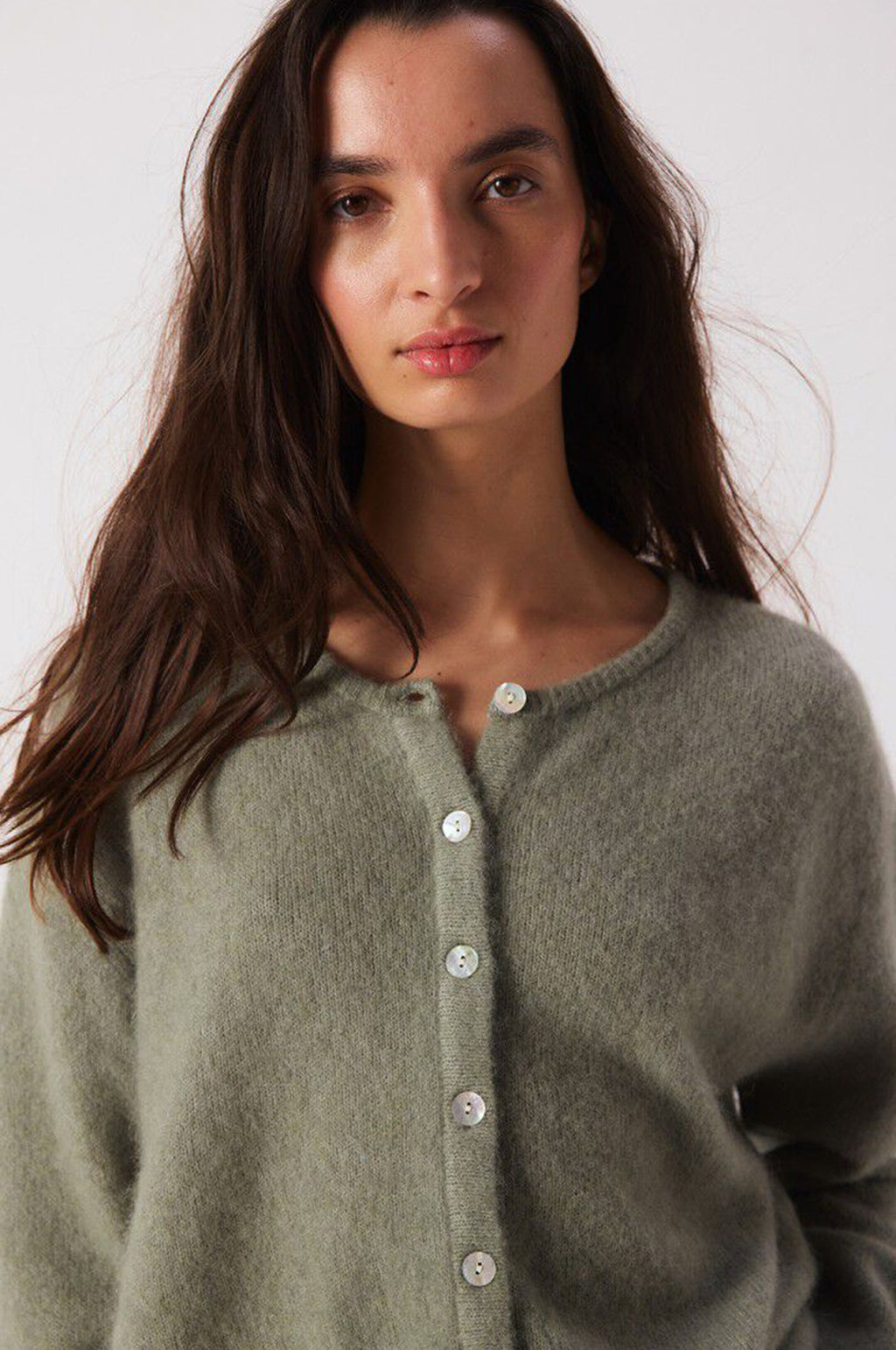 Vitow Cardigan Kaki Multichine