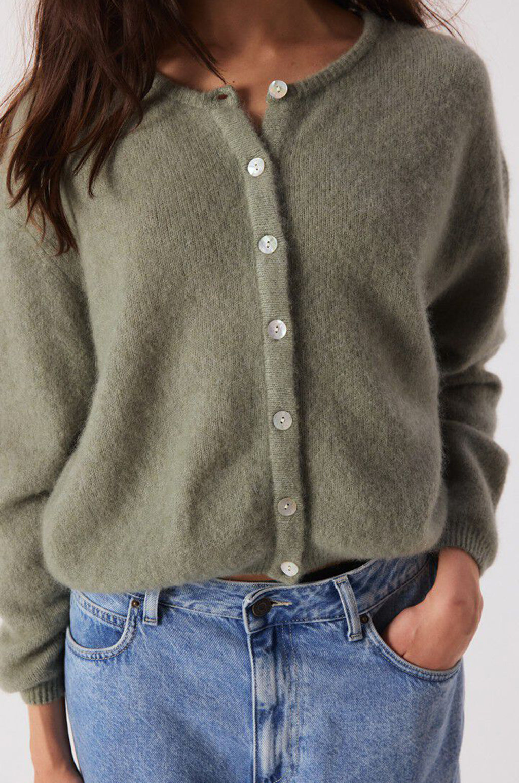 Vitow Cardigan Kaki Multichine