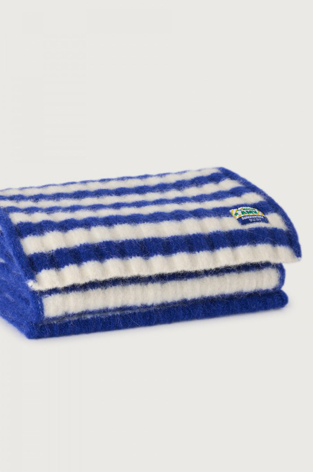 Vitow Scarf Bleu Royal Rayures Blanches