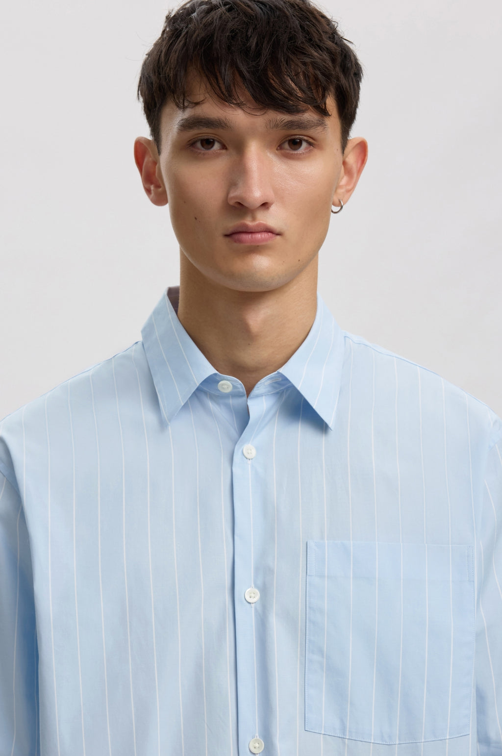 Anraslund Classic Stripe LS Shirt Cashmere Blue