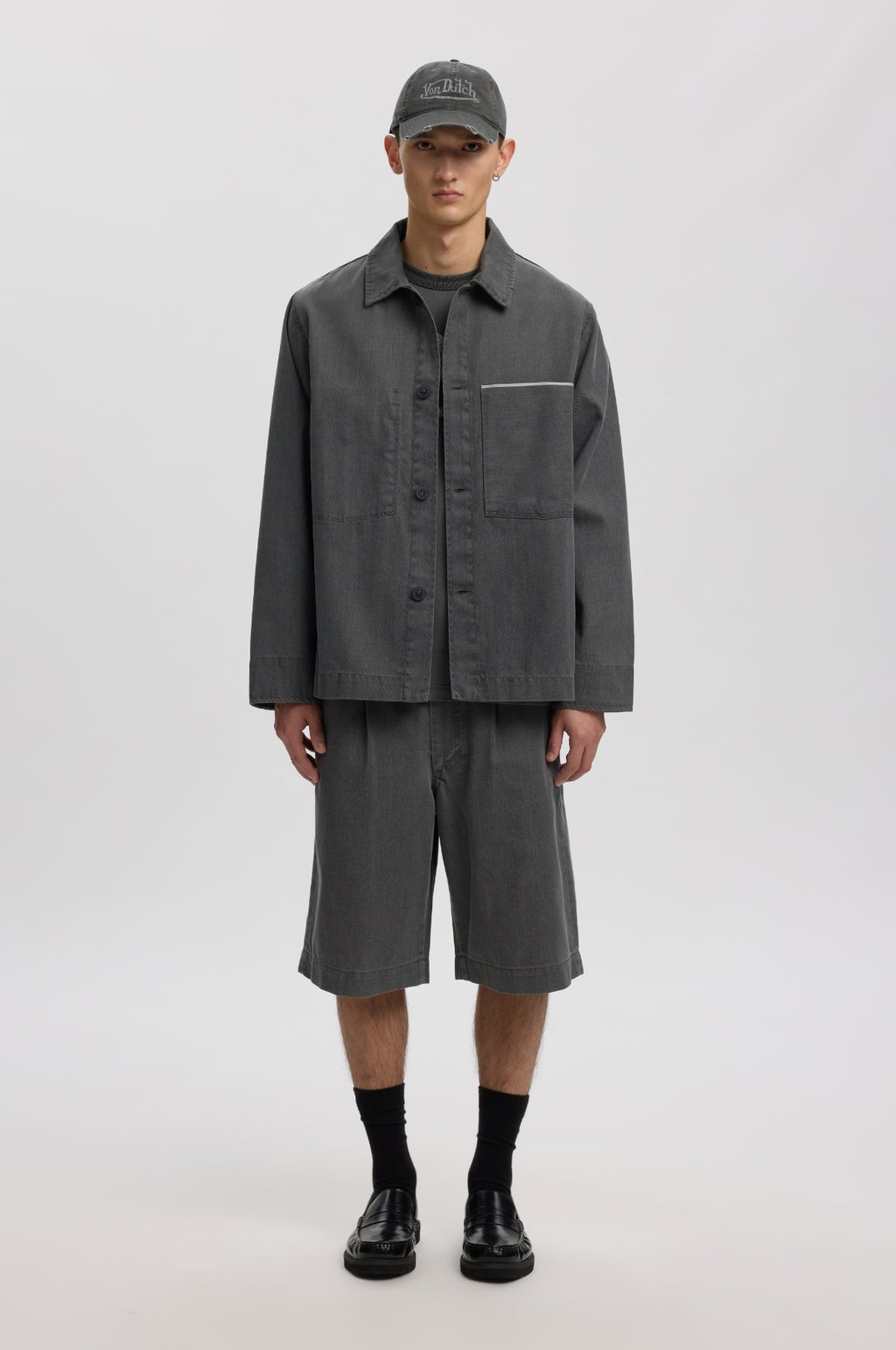 Anrfloki Selvedge Denim LG Overshirt Light Grey Denim