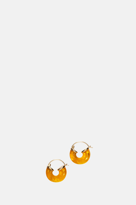 Amber Petit Swell Gold Hoop Earrings