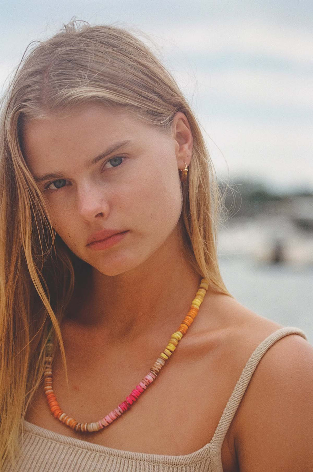 Amber Petit Swell Gold Hoop Earrings