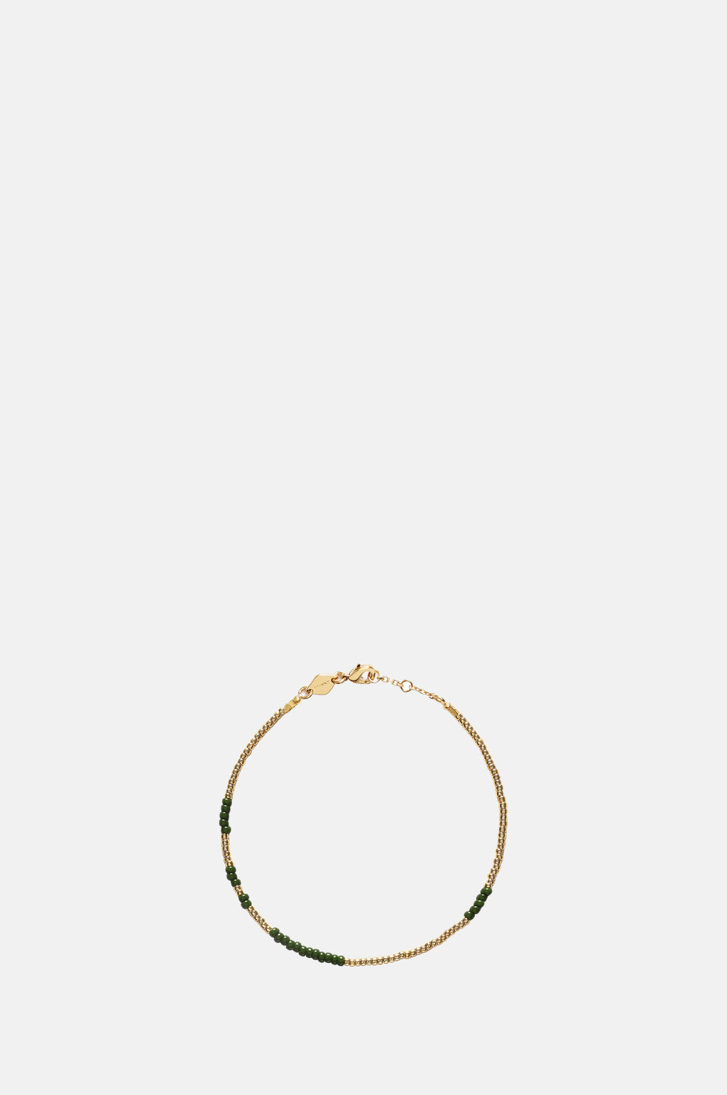 Anni Lu Army Green Asymmetric Bracelet.