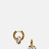 Anni Lu Dalmatian Glazed Donut Hoop Earrings.