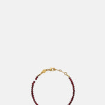 Anni Lu Deep Burgundy Tan Line Bracelet.