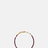 Anni Lu Deep Burgundy Tan Line Bracelet.