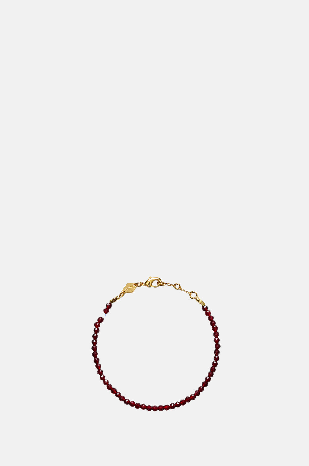 Anni Lu Deep Burgundy Tan Line Bracelet.