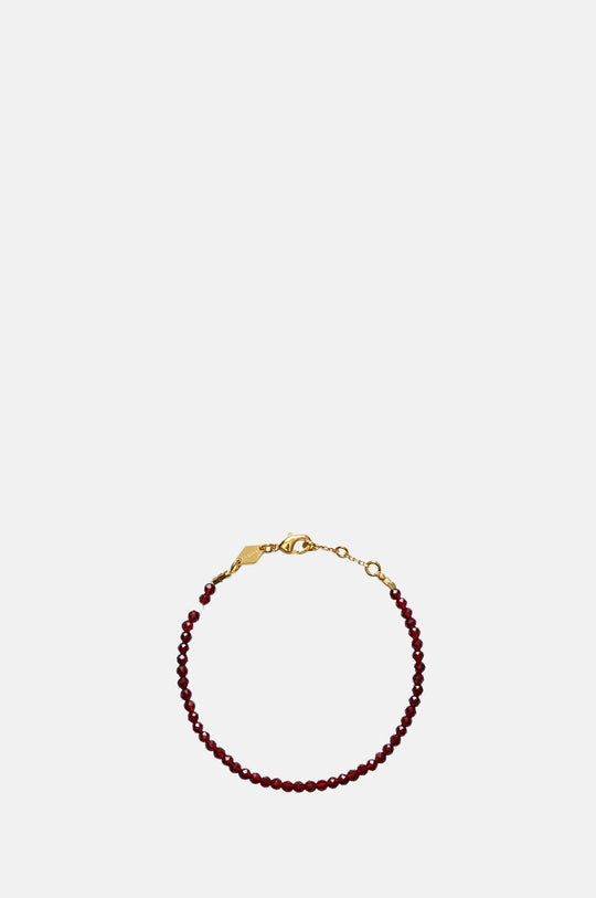 Deep Burgundy Tan Line Bracelet