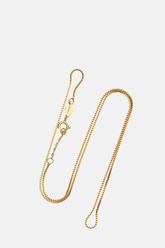 Gold Box Chain Necklace 57cm