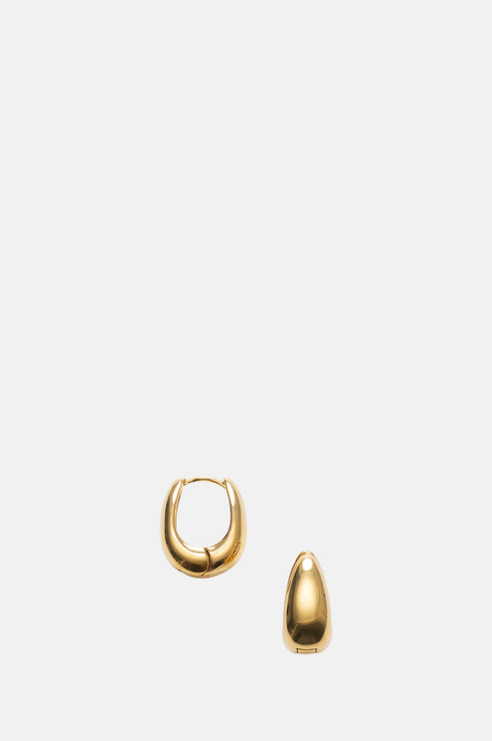 Golden Curve Hoop Earrings Petite
