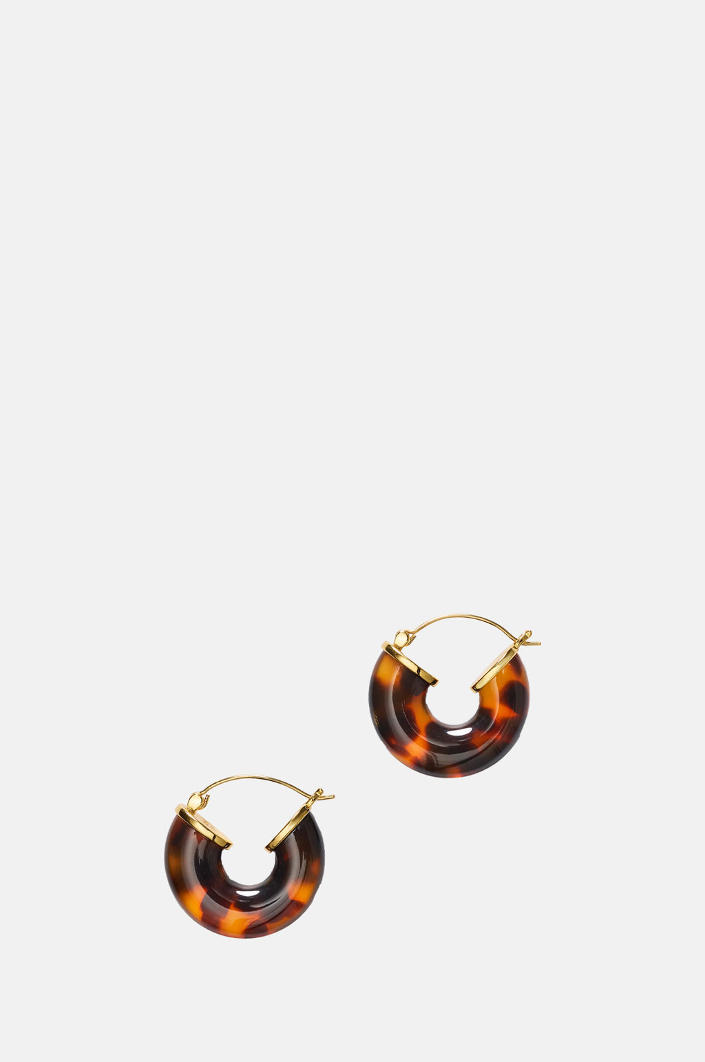 Anni Lu Golden Tortoise Big Swell Gold Hoop Earrings.