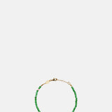 Anni Lu Green Jade Tan Line Bracelet.