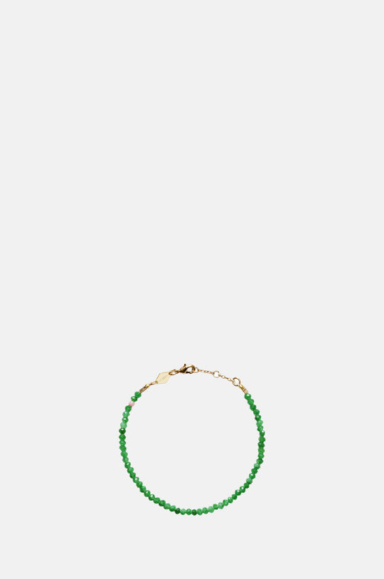 Green Jade Tan Line Bracelet