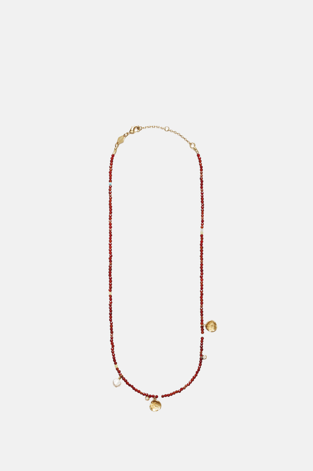 Anni Lu Maroon Harmony Gold Necklace.