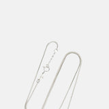Anni Lu Silver Box Chain Necklace 42cm.