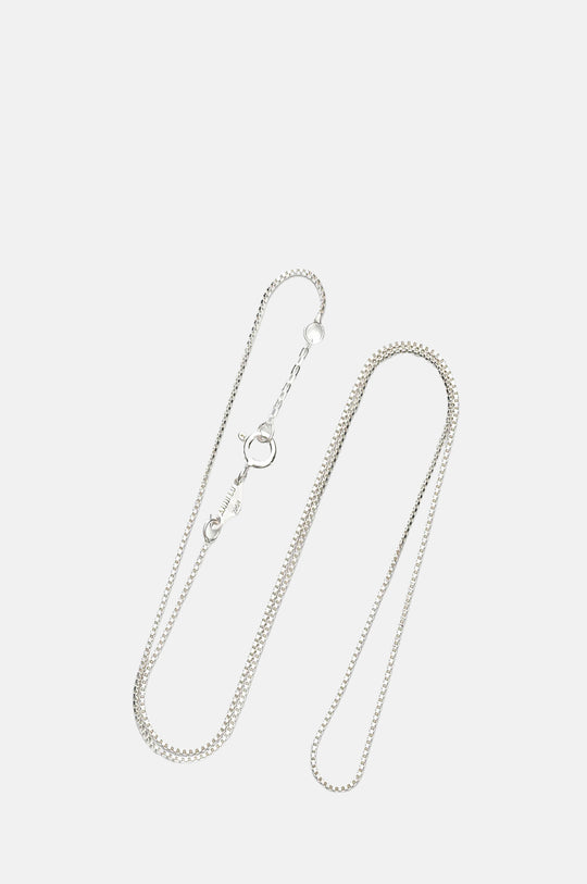 Silver Box Chain Necklace 57cm