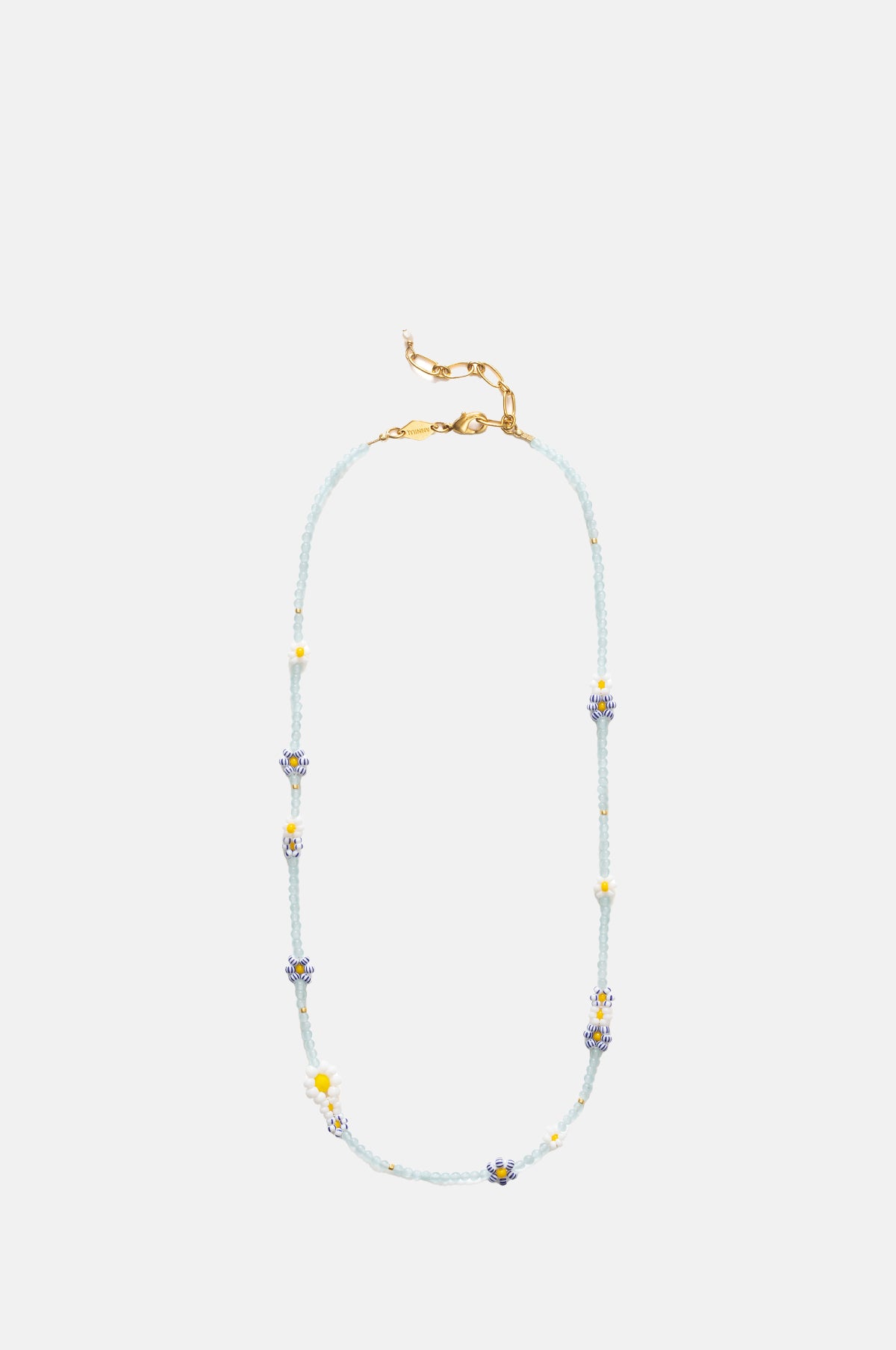 Anni Lu Soft Blue Bluebell Bloom Necklace.