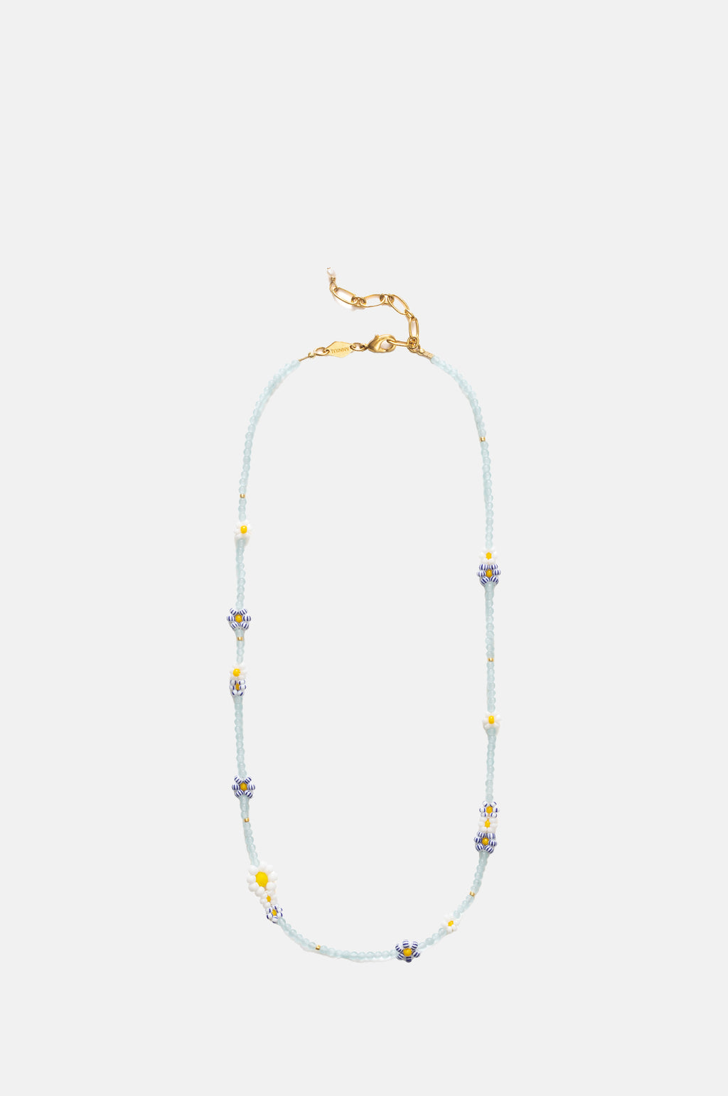 Anni Lu Soft Blue Bluebell Bloom Necklace.