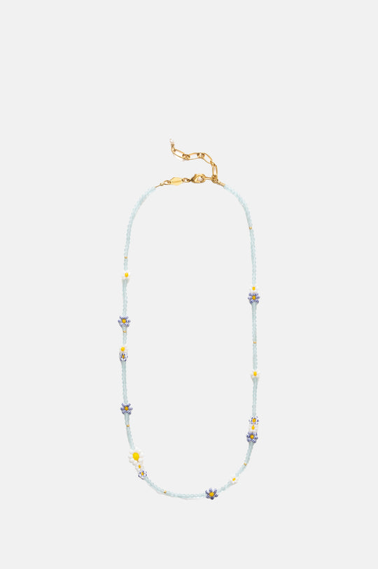 Soft Blue Bluebell Bloom Necklace
