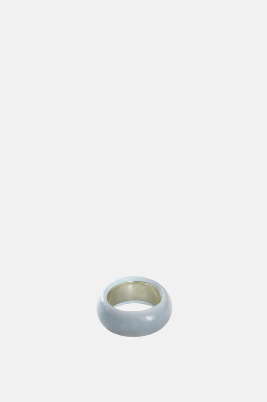 Angelite Stone Cigar Band Ring
