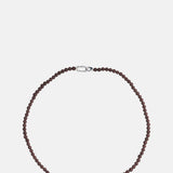 Annika Inez Garnet Beaded Collar Necklace.