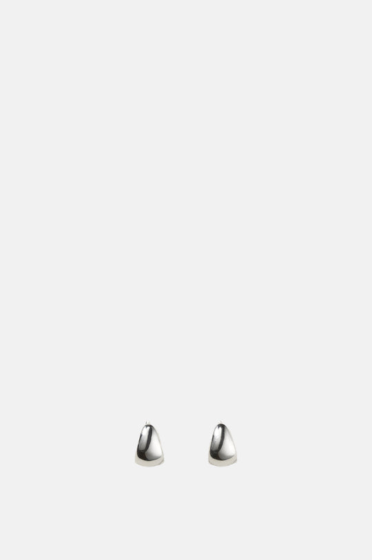 Petite Gentle Slope Hoops Silver