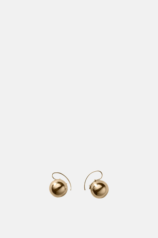 Petite Sphere Drop Earrings Gold