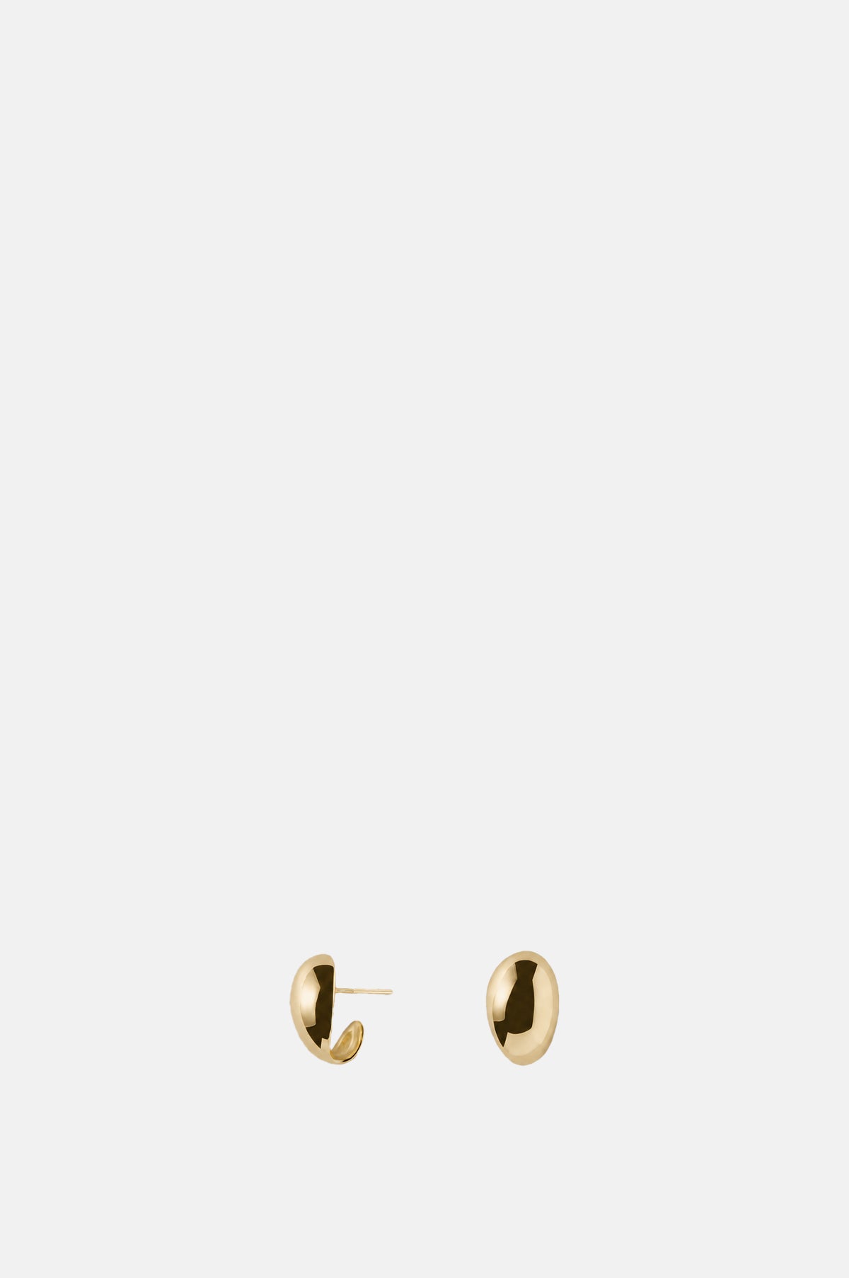 Annika Inez Petite Spoon Earrings Gold.