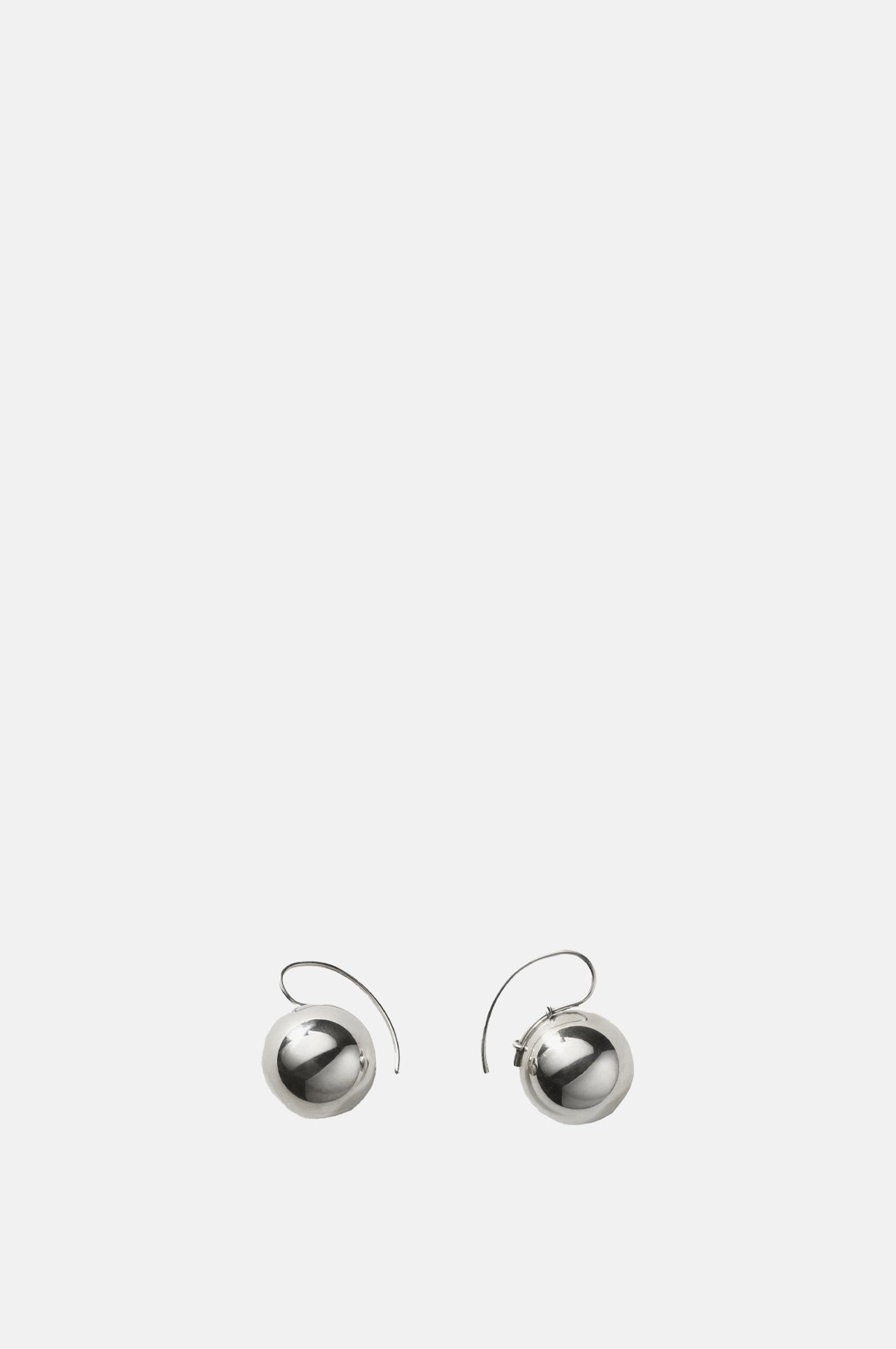 Annika Inez Sphere Drop Earrings Silver.