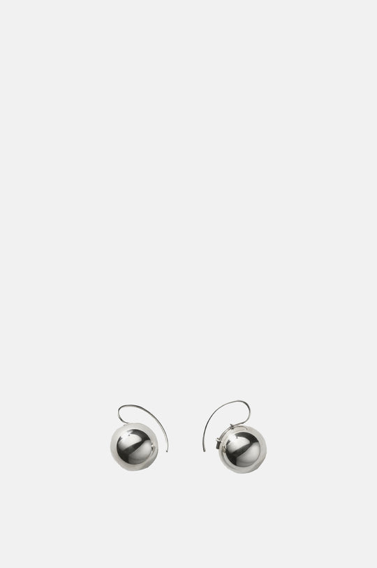 Sphere Drop Earrings Silver