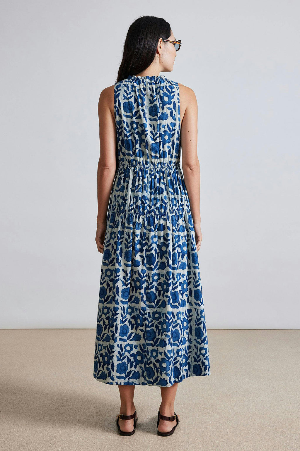 Apiece Apart Arte Tank Dress Batik Floral Indigo – The Hambledon