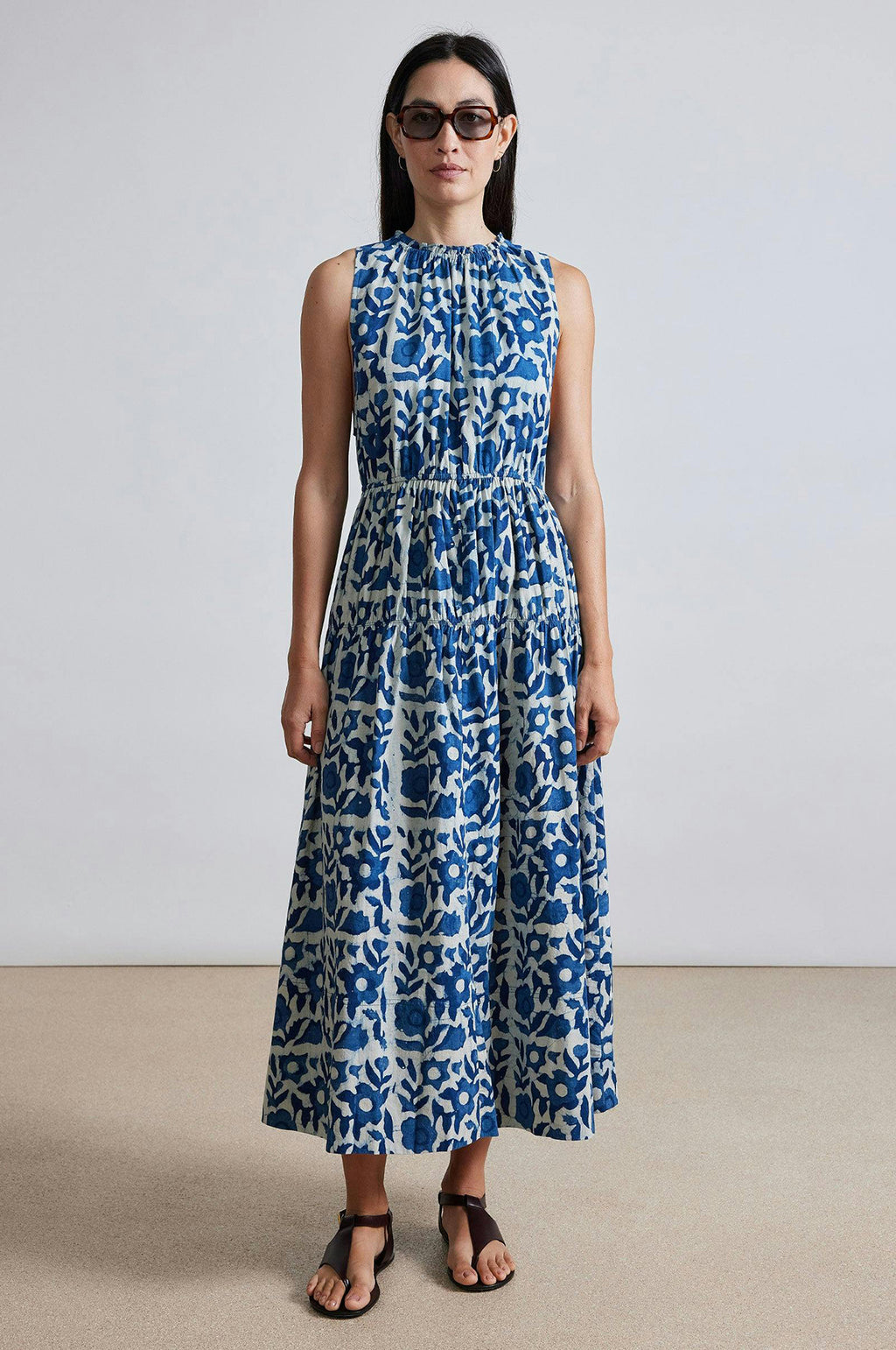 Apiece Apart Arte Tank Dress Batik Floral Indigo – The Hambledon