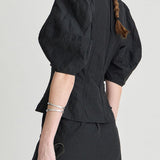 Sculpted Bina Top Black