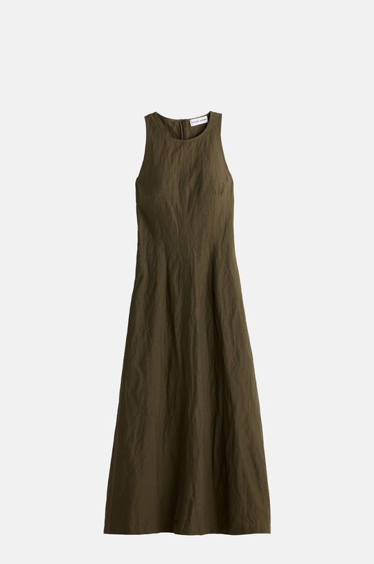 Sculpted Uma Sleeveless Maxi Dark Olive